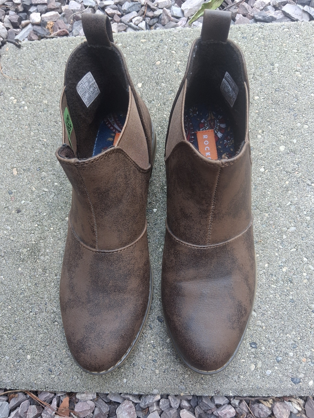 Rocket Dog Brown Distressed Ankle Booties